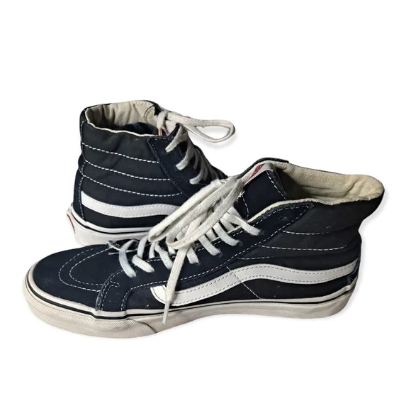 Vans high tops navy blue cheap